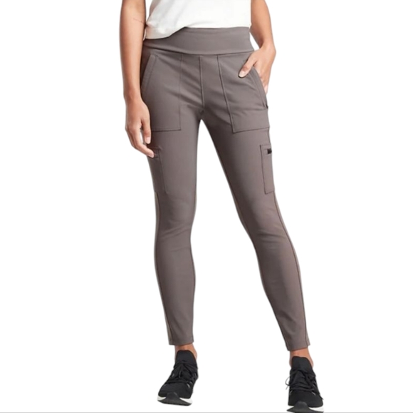 Athleta Pants - Athleta Plus Size Headlands Hybrid Cargo Pant Leggings. Gray Olive. Size 14